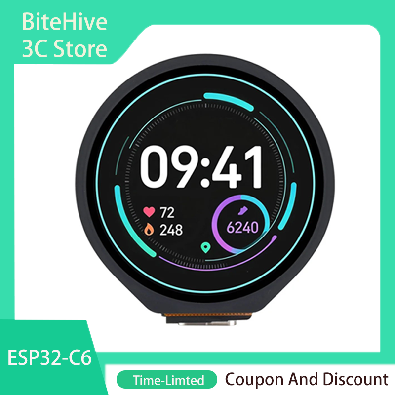 Doit Esp32 - Waveshare ESP32-C6 1.28 Inch LCD Display