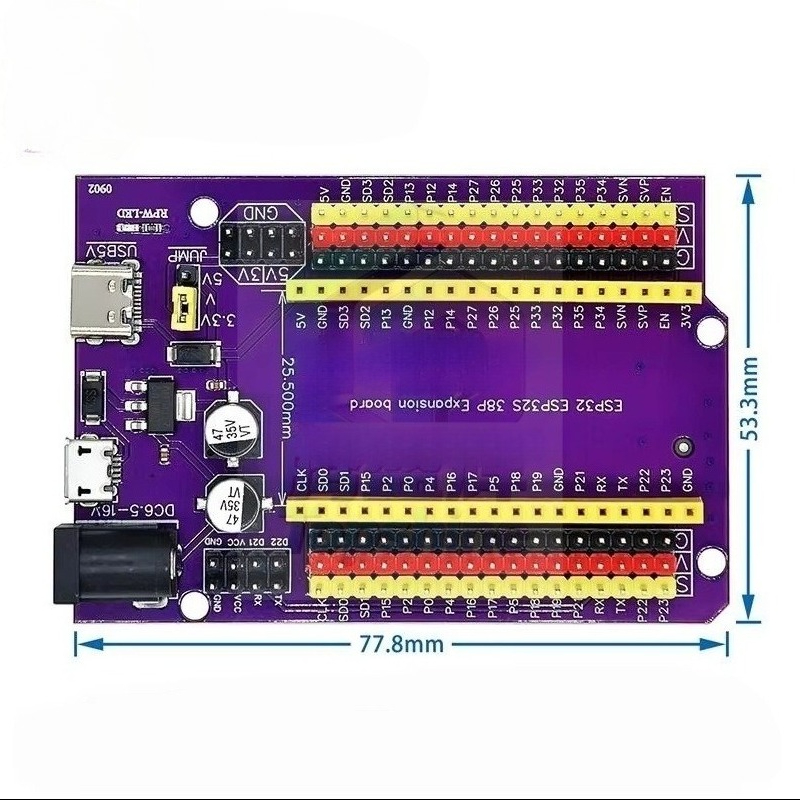 Nodemcu 32S - For ESP32S 38Pin Purple Expansion Board