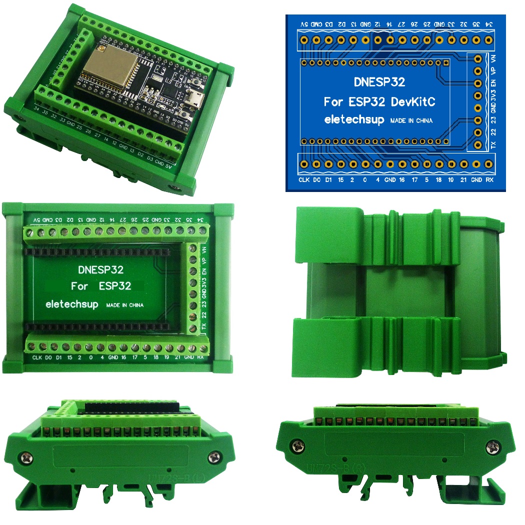 ESP32 DIN Rail Mount Screw Ter - Devkitc recension och pris