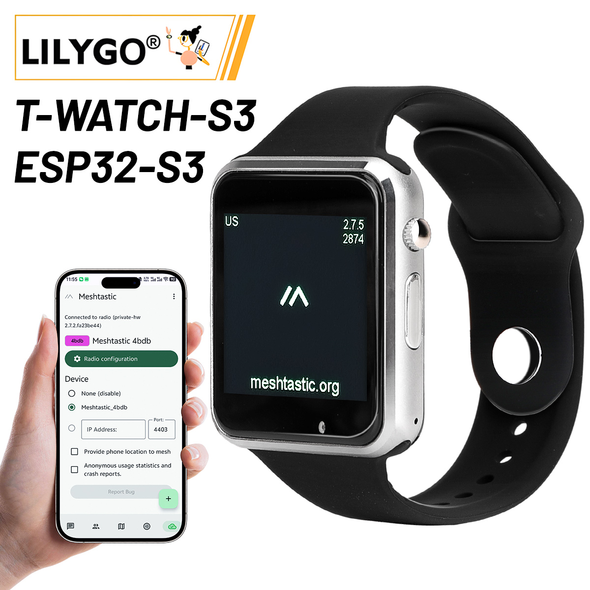 LILYGO T Watch S3 Lora Meshtas - Ttgo T Watch recension och pris